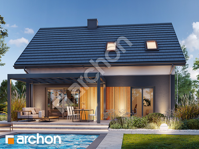 gotowy projekt Dom w nieszpułkach widok 2