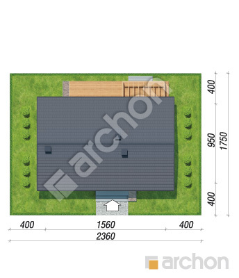 gotowy projekt Dom w leszczynowcach 11 sytuacja