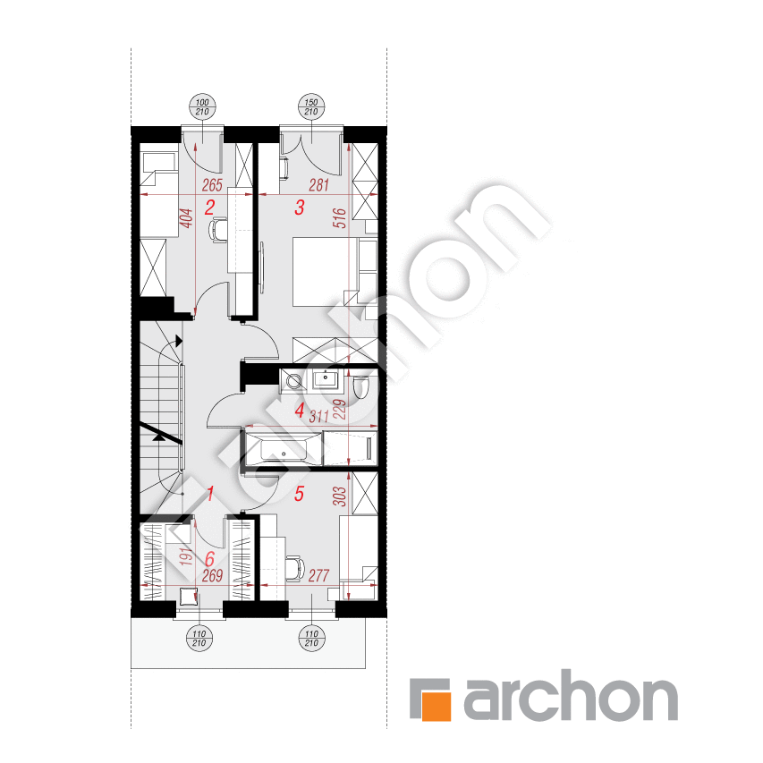 gotowy projekt Dom w riveach 9 (GS) rzut piętra
