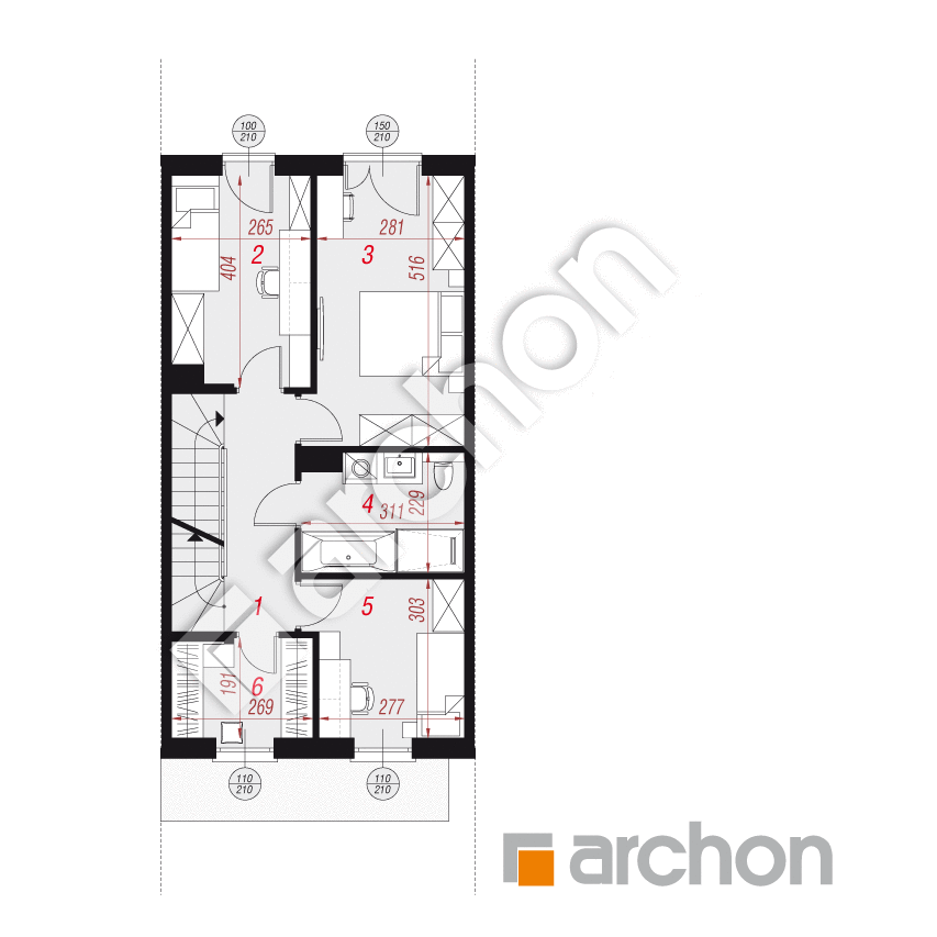 gotowy projekt Dom w riveach 9 (GS) rzut piętra