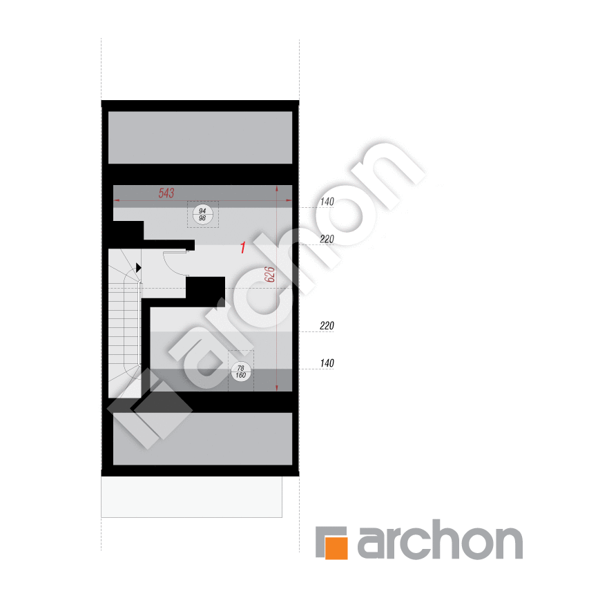 gotowy projekt Dom w riveach 9 (GS) rzut poddasza