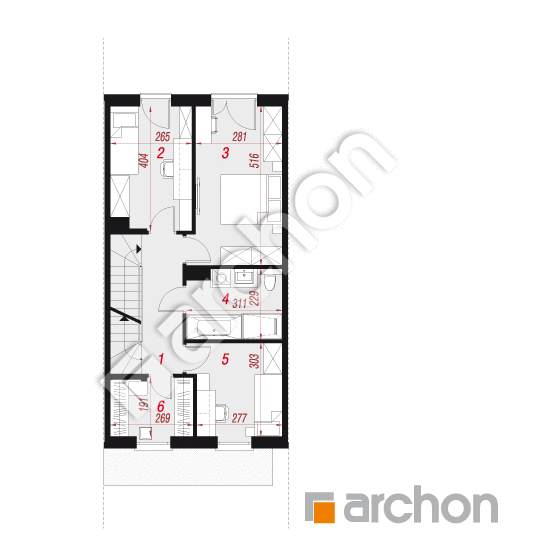 gotowy projekt Dom w riveach 9 (GS) rzut piętra