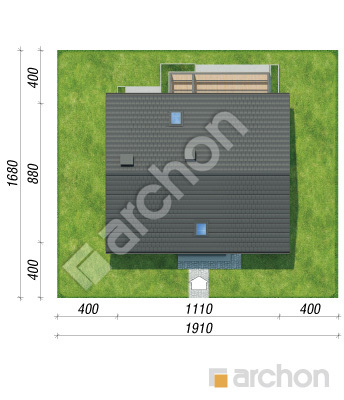 gotowy projekt Dom w beniaminkach (E) sytuacja