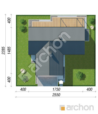 gotowy projekt Dom w bakopach 4 (G2E) sytuacja