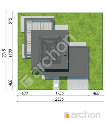 gotowy projekt Willa Oktawia 3 (G2E) sytuacja