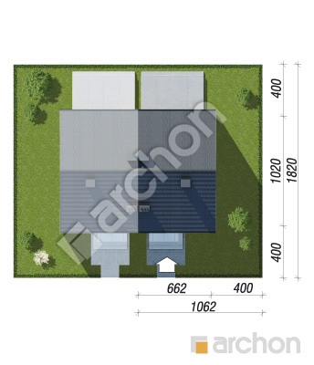 gotowy projekt Dom w tatarakach 2 (B) sytuacja