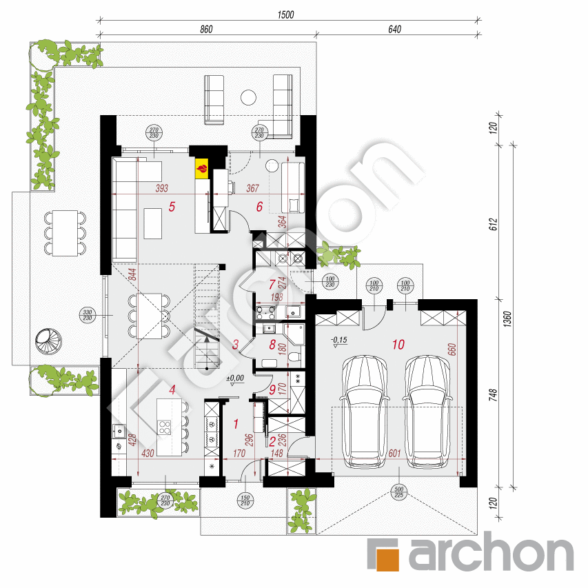 gotowy projekt Dom w jaskrzynach 3 (G2E) rzut parteru