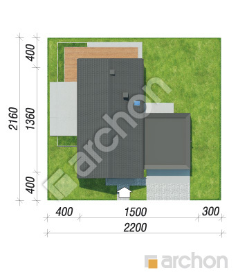 gotowy projekt Dom w jaskrzynach 3 (G2E) sytuacja