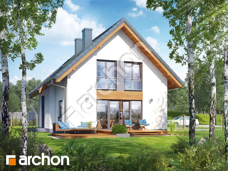 gotowy projekt Dom w zielistkach 3 (A) widok 1