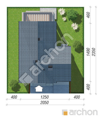 gotowy projekt Dom pod pomarańczą (G) sytuacja