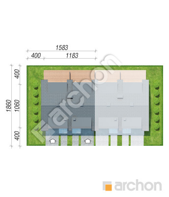 gotowy projekt Dom w riveach 16 (GR2B) sytuacja