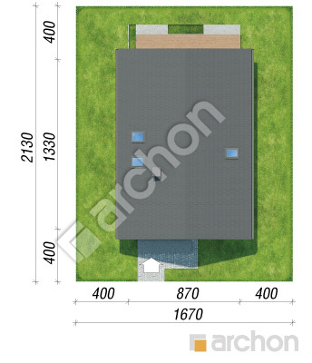 gotowy projekt Dom w wiesiołkach 3 (AE) sytuacja