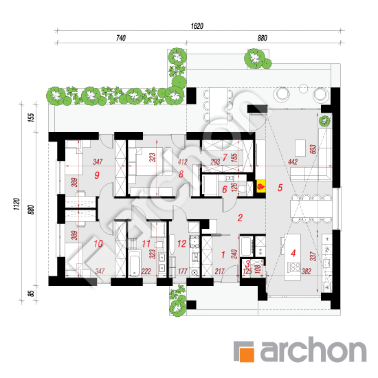 gotowy projekt Dom w malaxisach (E) rzut parteru