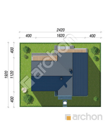 gotowy projekt Dom w malaxisach (E) sytuacja