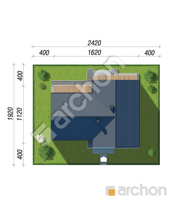 gotowy projekt Dom w malaxisach (E) sytuacja