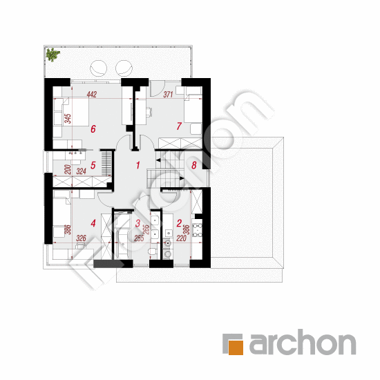 gotowy projekt Willa Gracja (GE) rzut piętra