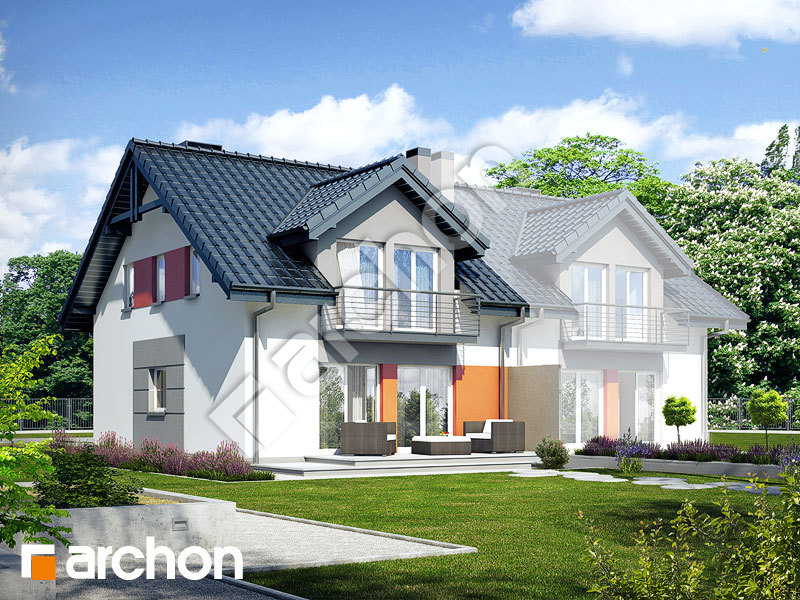 gotowy projekt Dom w klematisach 9 (AB) widok 2
