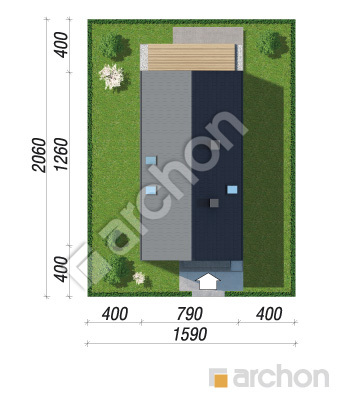 gotowy projekt Dom w marcówkach (E) sytuacja