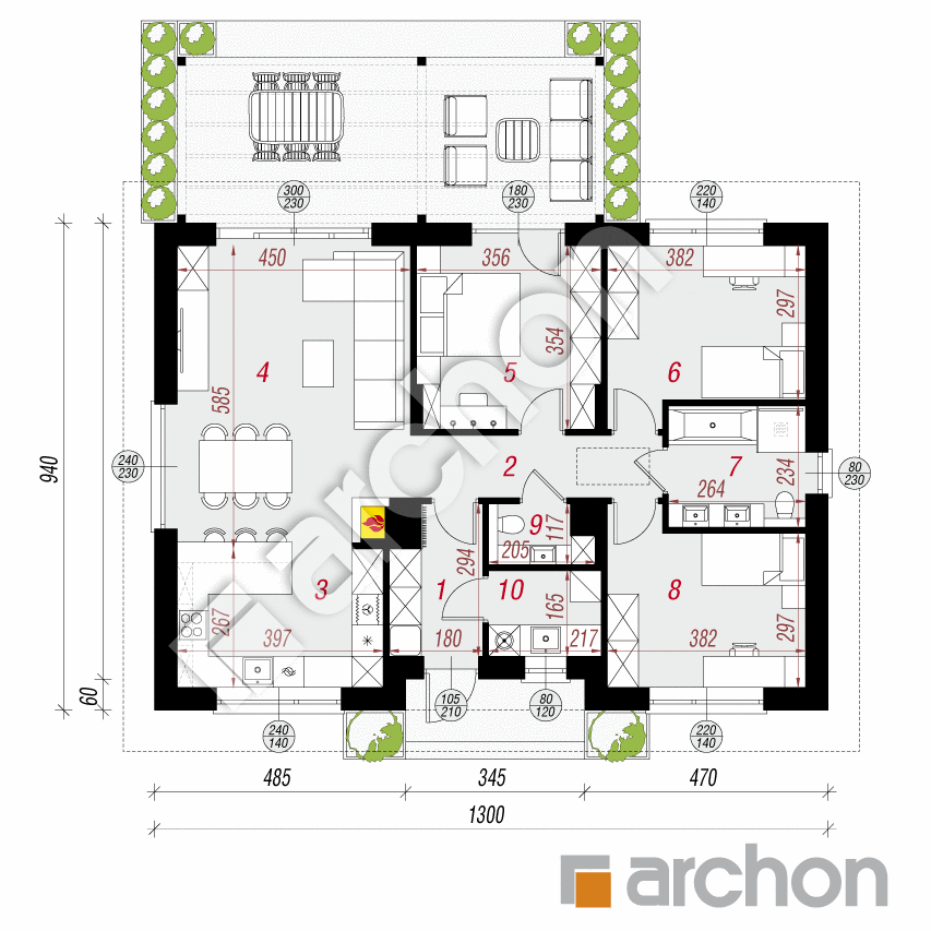 gotowy projekt Dom w lipiennikach 12 rzut parteru