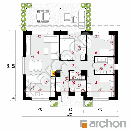 gotowy projekt Dom w lipiennikach 12 rzut parteru