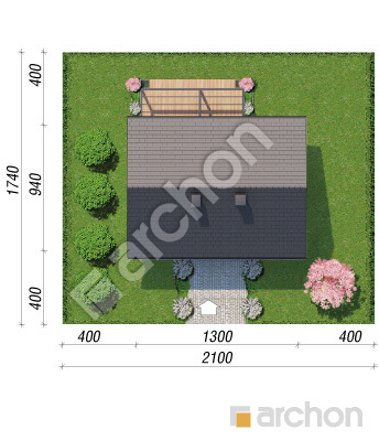 gotowy projekt Dom w lipiennikach 12 sytuacja