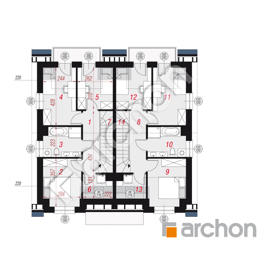 gotowy projekt Dom pod miłorzębem 10 (R2) OZE rzut poddasza