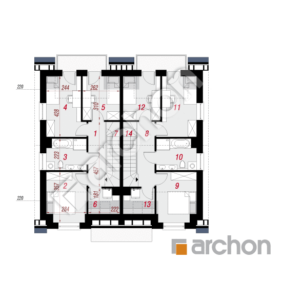gotowy projekt Dom pod miłorzębem 10 (R2) OZE rzut poddasza