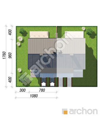 gotowy projekt Dom przy skwerze 3 (R2B) sytuacja