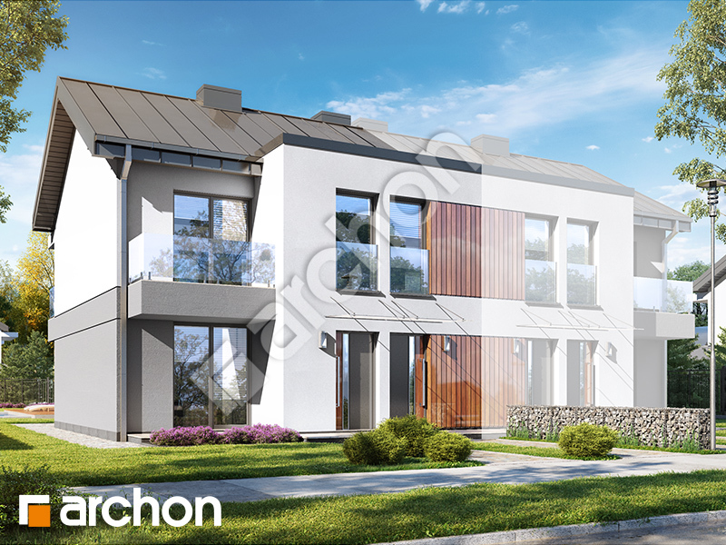 gotowy projekt Dom przy skwerze 3 (R2B) widok 1