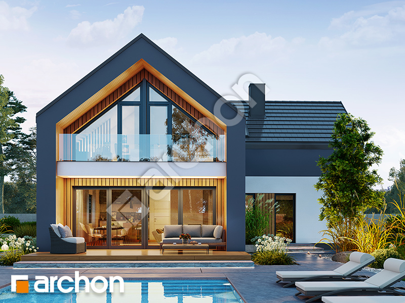 gotowy projekt Dom w scewolach (GE) widok 2