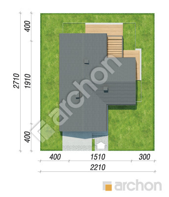 gotowy projekt Dom w kosaćcach 63 (G2) sytuacja