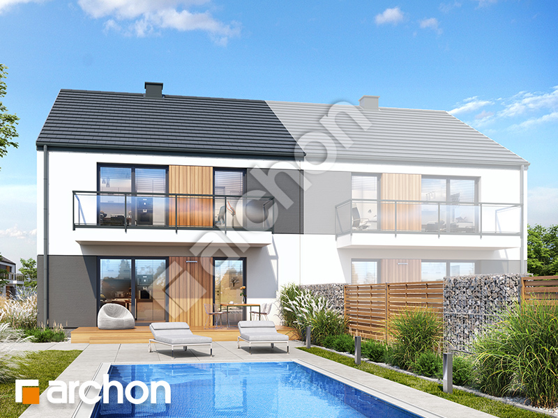 gotowy projekt Dom w bratkach 18 (R2BE) widok 2