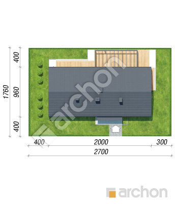 gotowy projekt Dom w kosaćcach 61 sytuacja