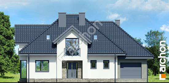 Elewacja frontowa projekt dom w sliwach gp dc292907fb23c9c12fccaa80de9b5e57  264