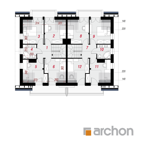 gotowy projekt Dom w klematisach 18 rzut poddasza
