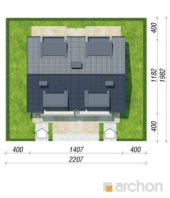 gotowy projekt Dom w klematisach 18 sytuacja