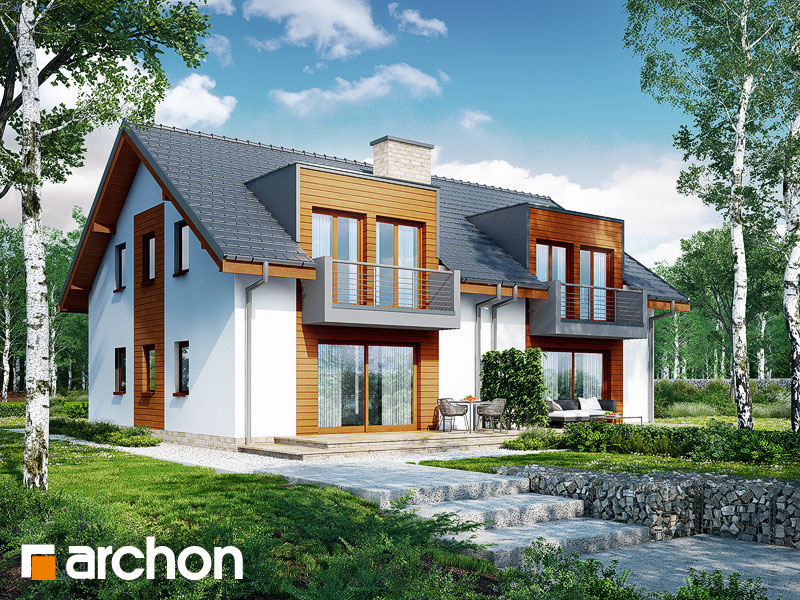 gotowy projekt Dom w klematisach 18 widok 2