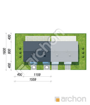 gotowy projekt Dom w modrakach 4 (R2BA) sytuacja