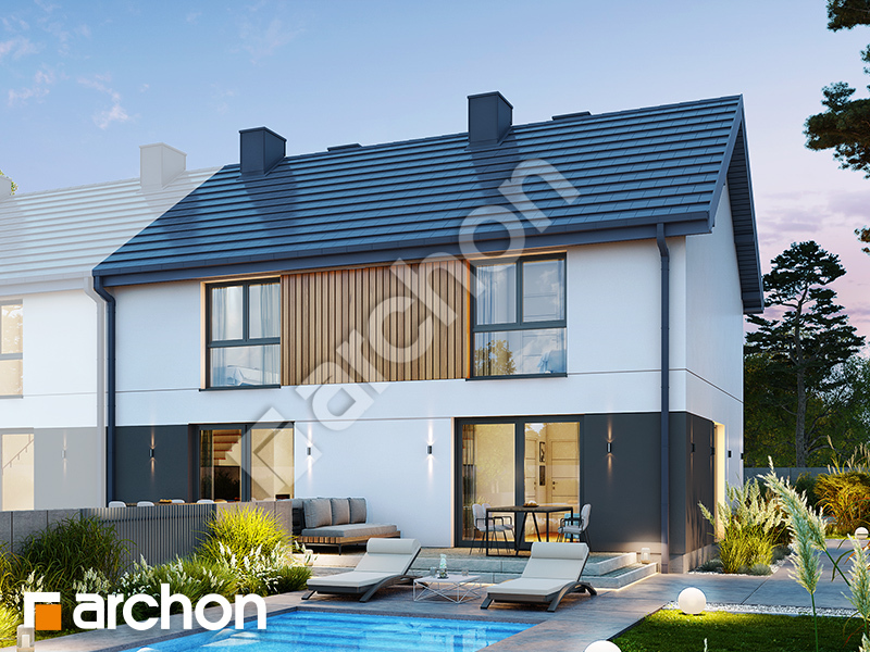 gotowy projekt Dom w modrakach 4 (R2BA) widok 2