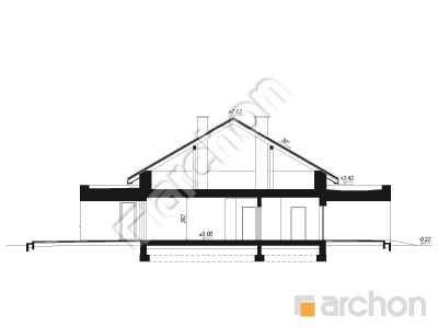 gotowy projekt Dom w renklodach 19 (G2) przekroj budynku