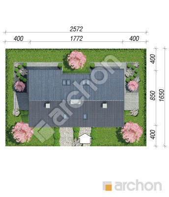 gotowy projekt Dom w malinówkach 2 (R2) sytuacja
