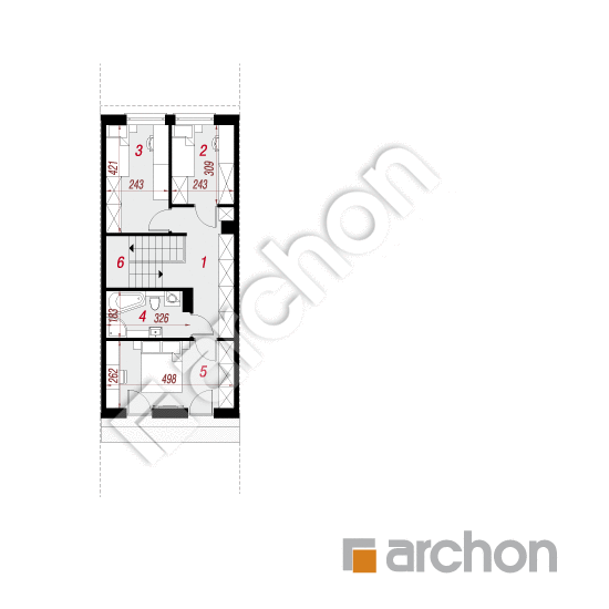gotowy projekt Dom w ribesach (GS) rzut poddasza