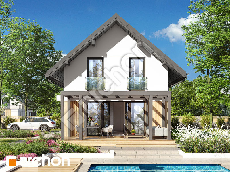 gotowy projekt Dom w azaliach 3 widok 2