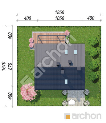 gotowy projekt Dom w wisteriach 18 sytuacja