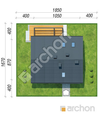 gotowy projekt Dom w wisteriach 18 sytuacja