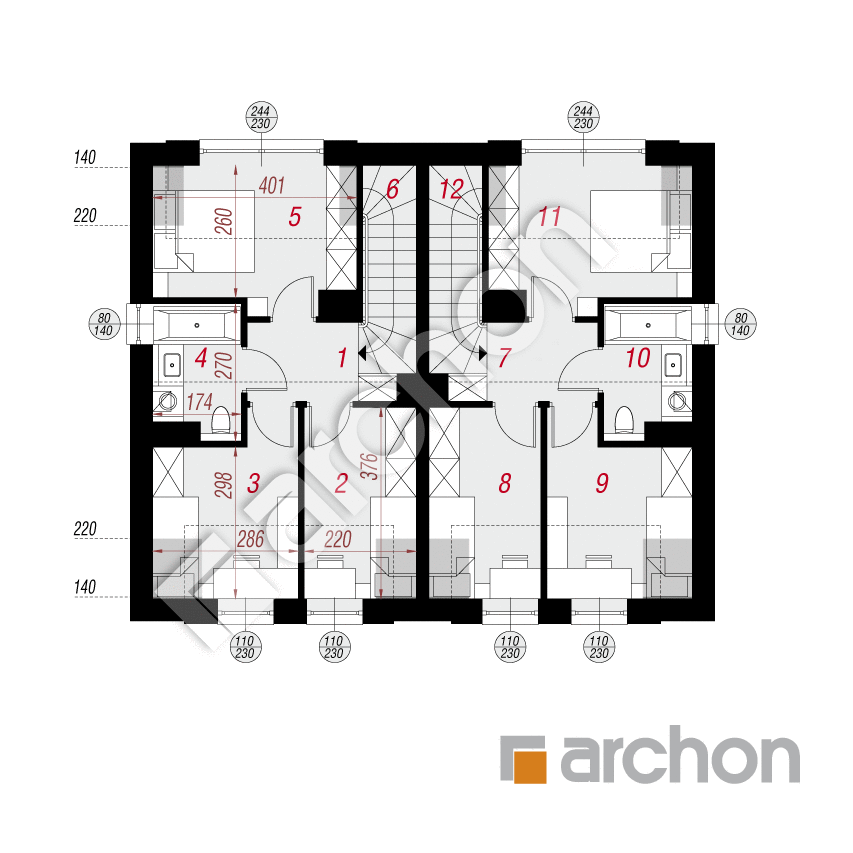 gotowy projekt Dom w bylicach 5 (R2) rzut poddasza