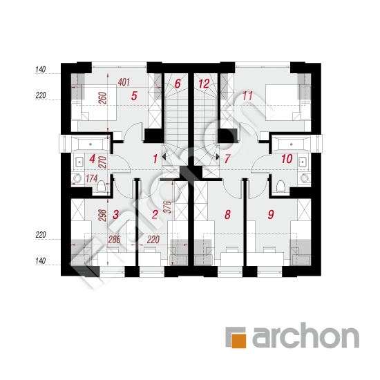 gotowy projekt Dom w bylicach 5 (R2) rzut poddasza