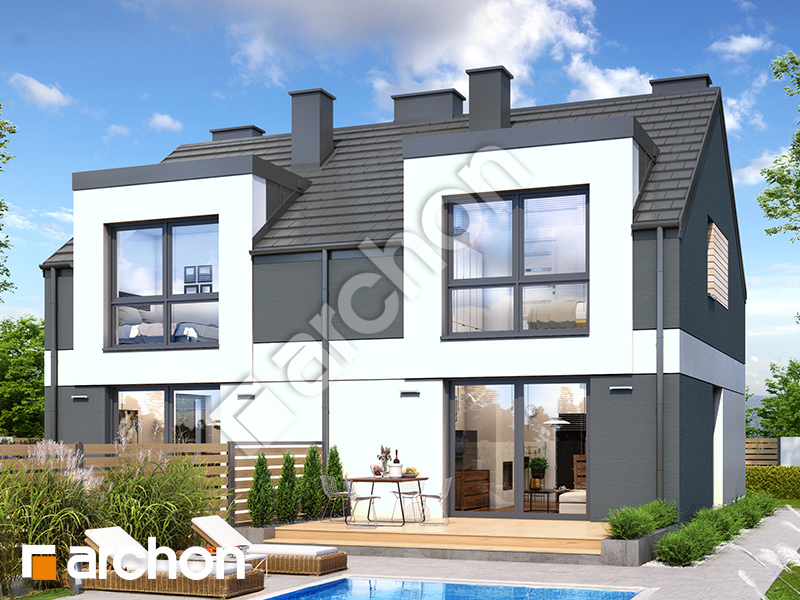 gotowy projekt Dom w bylicach 5 (R2) widok 2