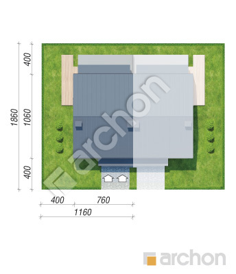 gotowy projekt Dom przy trakcie 2 (R2BA) sytuacja