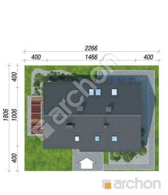 gotowy projekt Dom w wilcach sytuacja